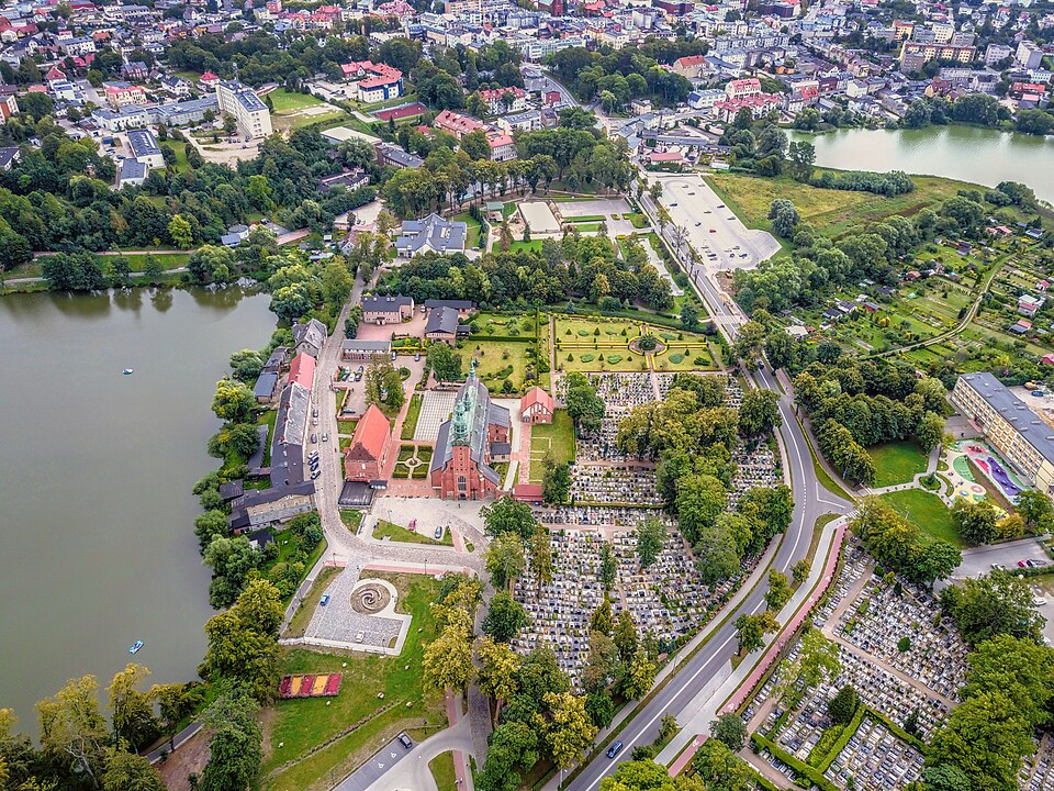 Kartuzy Carthusian monastery from the air