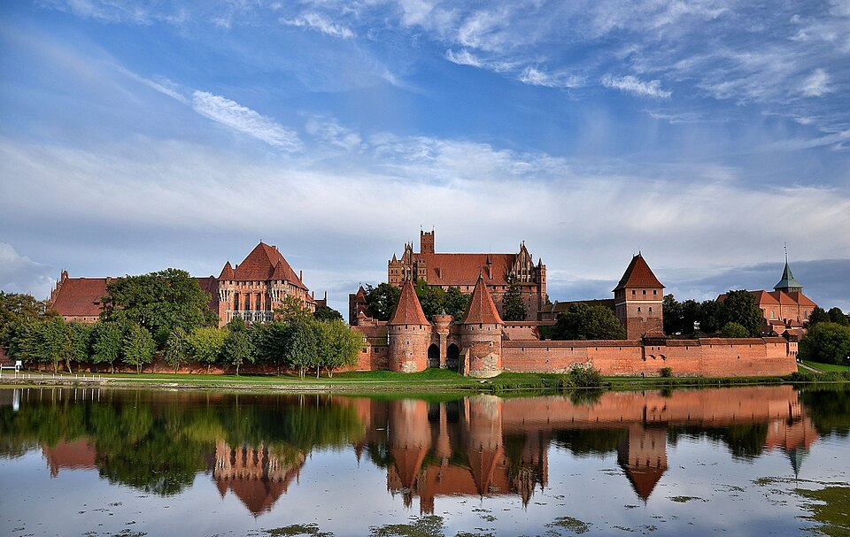 Malbork Castle over the Nogat river